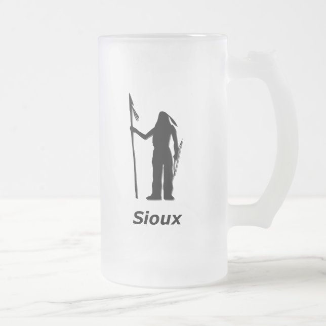 Indian Sioux Mattglas Bierglas (Rechts)