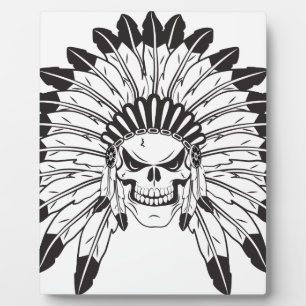 Indian Skull Chief Fotoplatte