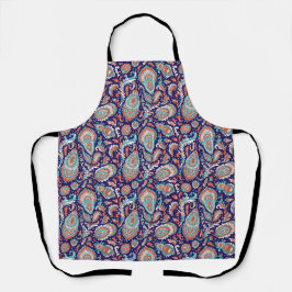 Indian style paisley floral seamless pattern schürze