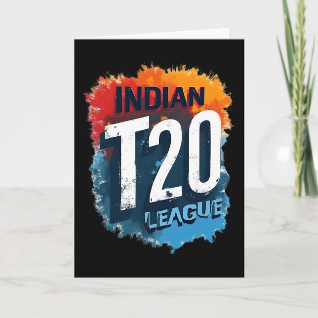 Indian T_20 League 2025 Cricket Design  Karte (Vorderseite)