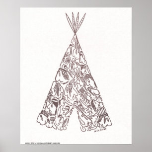 INDIAN TEPEE von NICHOLAS_COPYRIGHT_MINI... Poster