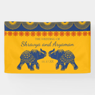 Indian Themed Elefanten bei Royal Blue Wedding Banner