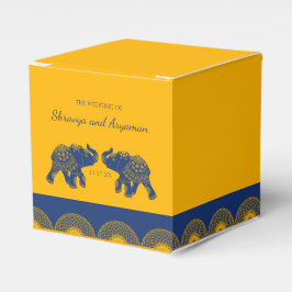 Indian Themed Elefanten bei Royal Blue Wedding Geschenkschachtel