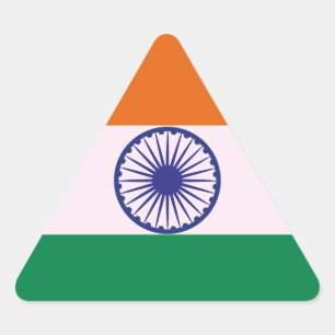 Indian Tricolor Tiranga Dreieckiger Aufkleber