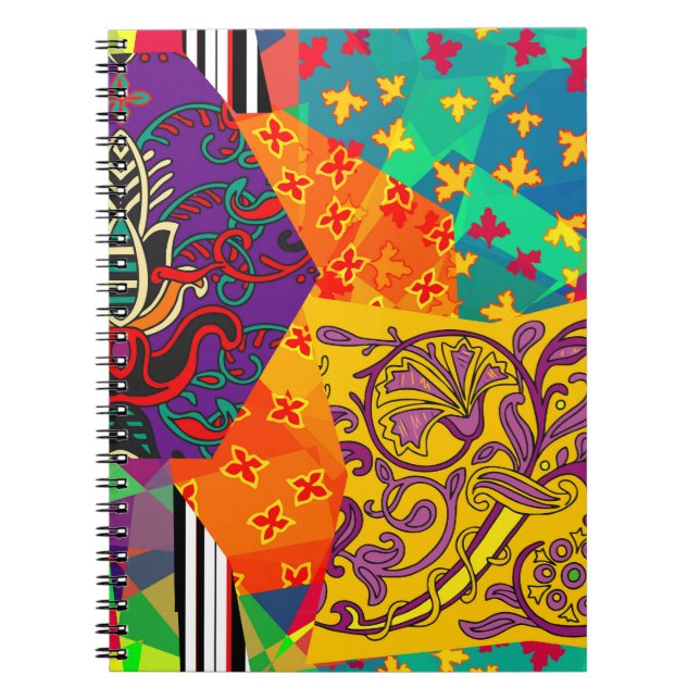 Indian Turkish Festive Patchwork Mandala Notizblock (Vorderseite)