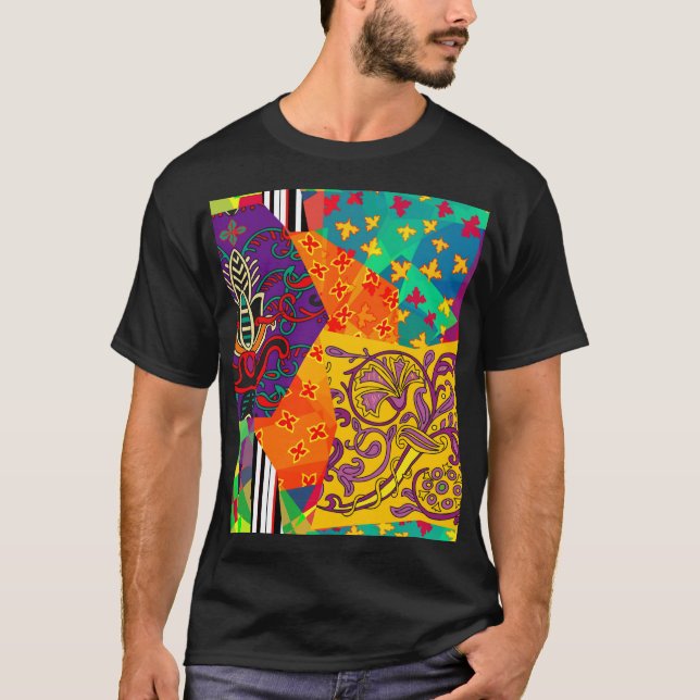 Indian Turkish Festive Patchwork Mandala T-Shirt (Vorderseite)