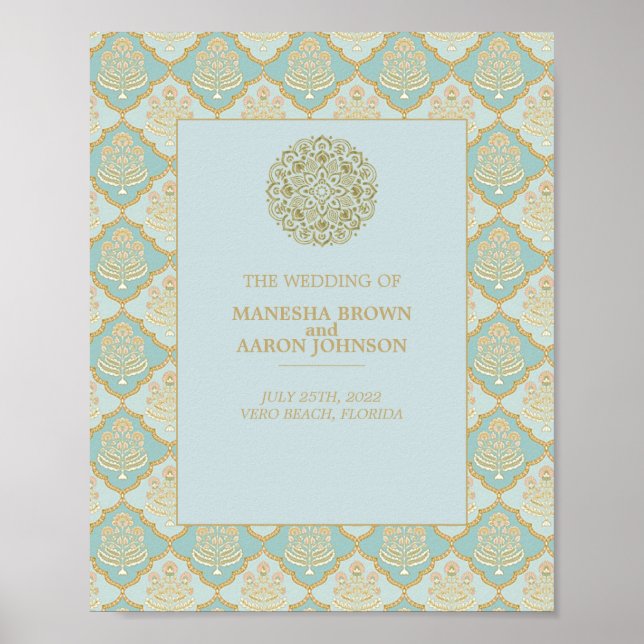 INDIAN TURQUOISE - Affiche Mariage (Devant)