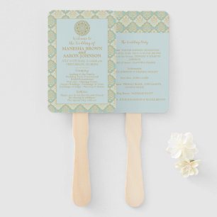 Indian Turquoise - Hochzeitsfan Fächer