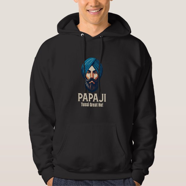 Indian Vathers Day Shirt Punjabi Vater Papaji Funn (Vorderseite)