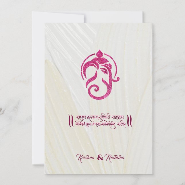 Indian wedding Ganesha hindu invitation (Devant)