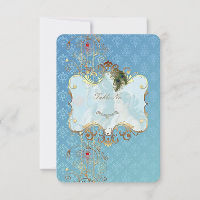 Indian Wedding II - Tischnummer Card (Vorderseite)