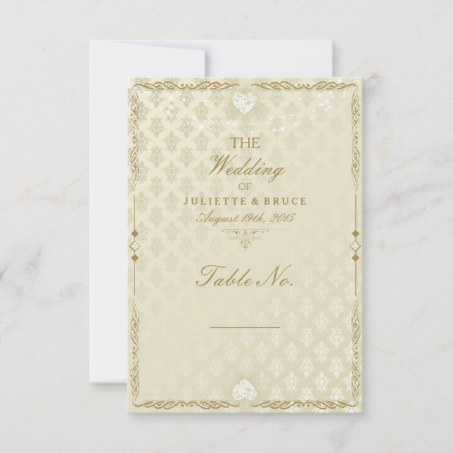 Indian Wedding III - Tischnummer Card (Vorderseite)