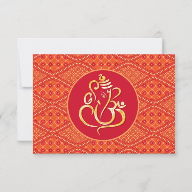 Indian Wedding RSVP Karte (Vorderseite)