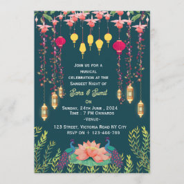 Indian Wedding Sangeet Night Invitations Einladung