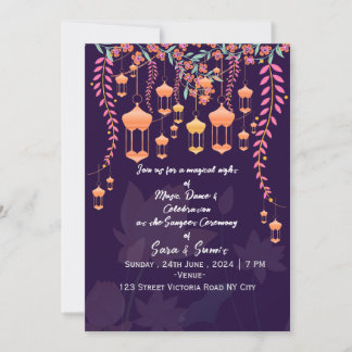 Indian Wedding Sangeet Night Invitations  Einladung