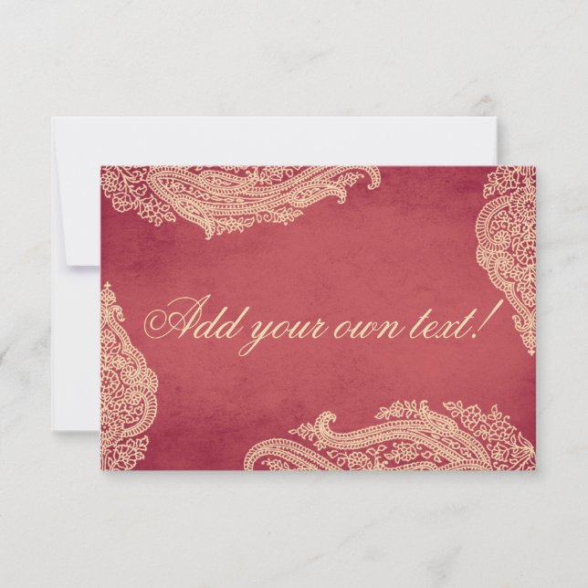Indian Wedding, Table Cards, Platzkarten, Mehndi Einladung (Vorderseite)