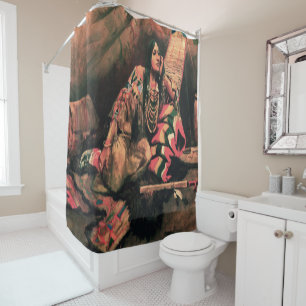 Indian WomanArt Imprimer rideau de douche