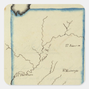 Indiana 4 quadratischer aufkleber
