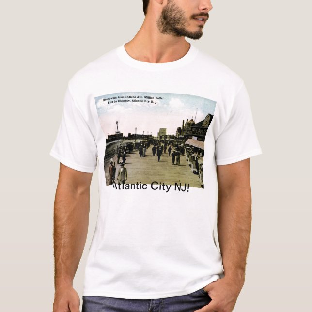 Indiana-Allee-Promenade, Atlantic City Vintag T-Shirt (Vorderseite)