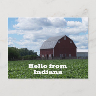 Indiana Barn Postcard Postkarte