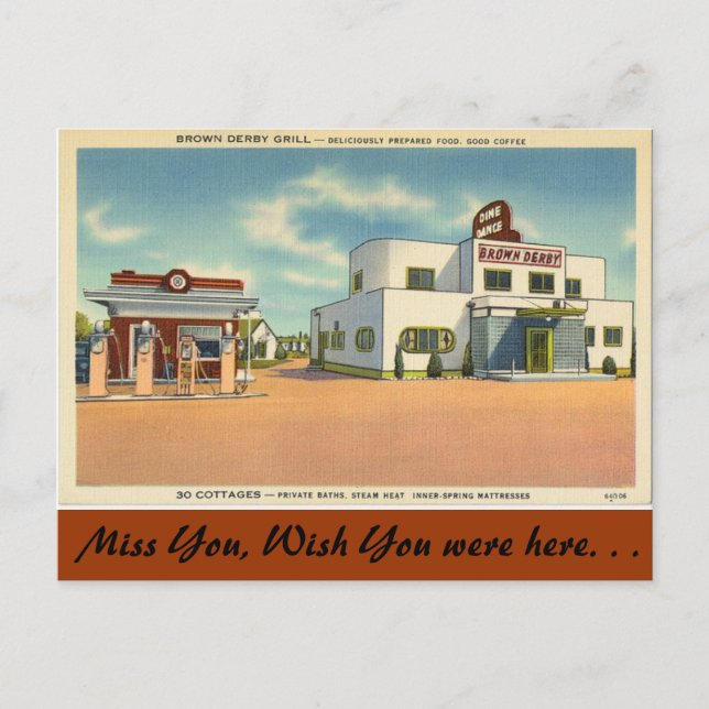 Indiana, Brown Derby Grill Postkarte (Vorderseite)