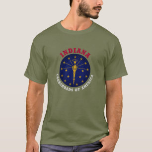 INDIANA CROSSROADS STAAT FLAG T-Shirt