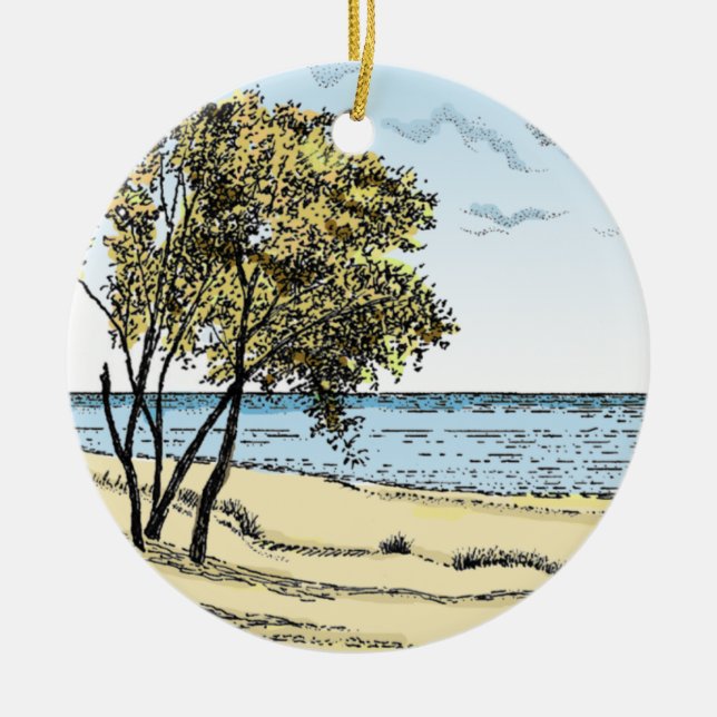 Indiana-Dünen-Verzierung Keramik Ornament (Vorne)