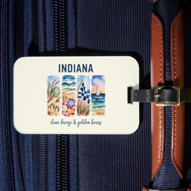 Indiana - Dünenbrise und goldene Stunden Gepäckanhänger (Vorderseite Insitu 4)