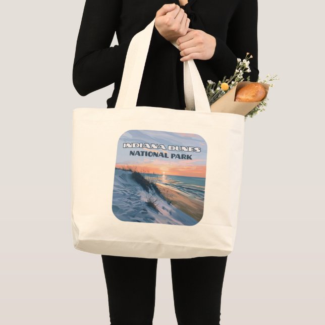 Indiana Dunes National Park Lake Michigan Jumbo Stoffbeutel (Vorderseite (Produkt))