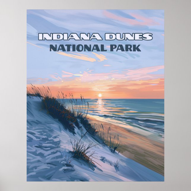 Indiana Dunes National Park Lake Michigan Poster (Vorne)
