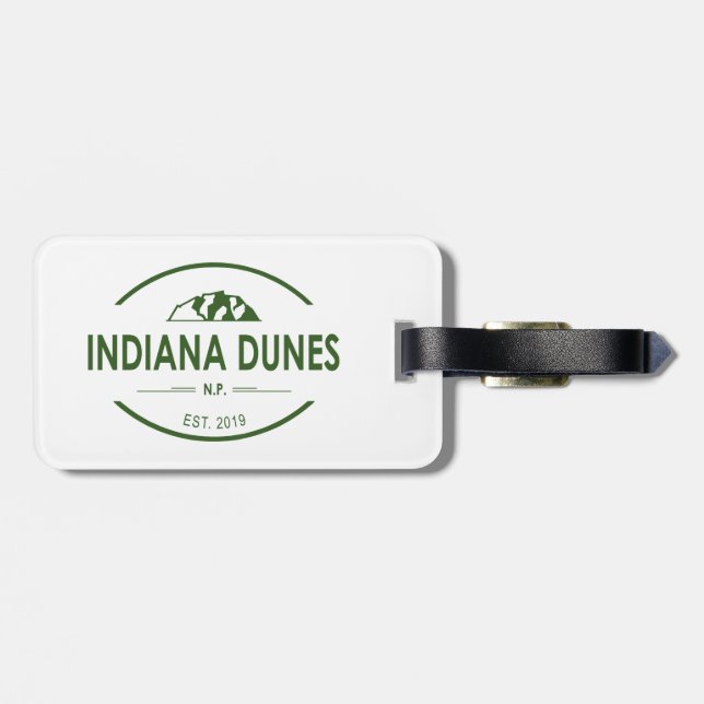 Indiana Dunes Nationalpark Gepäckanhänger (Rückseite horizontal)