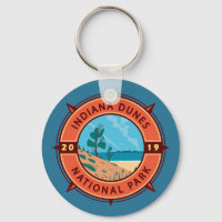 Indiana Dunes Nationalpark Retro Kompass Emblem
