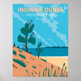 Indiana Dunes Nationalpark Vintag Poster