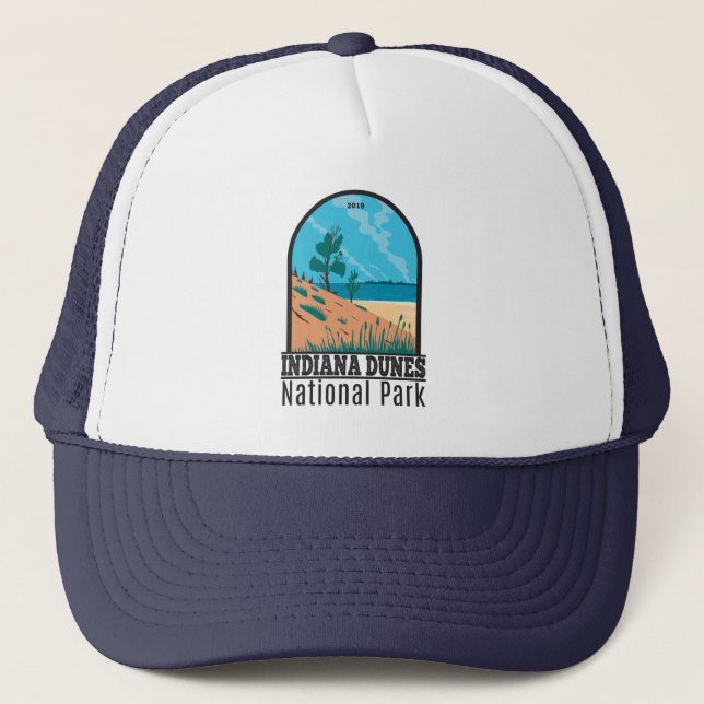 Indiana Dunes Nationalpark Vintag Truckerkappe (Vorderseite)