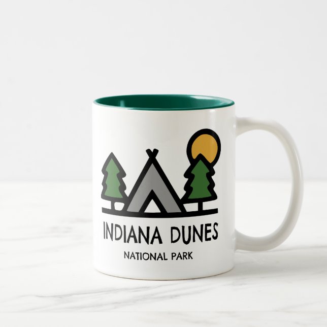 Indiana Dunes Nationalpark Zweifarbige Tasse (Rechts)