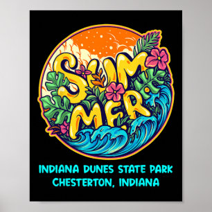 Indiana Dunes State Park Chesterton Indiana Sommer Poster