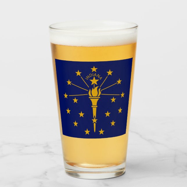 INDIANA FLAG GLAS (Vorne (Gefüllt))