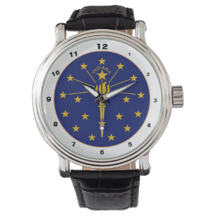 Indiana Flag & Indiana fashion USA /design watch Armbanduhr