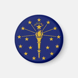 Indiana flag & Indiana, USA - Urlaub/Sport Magnet