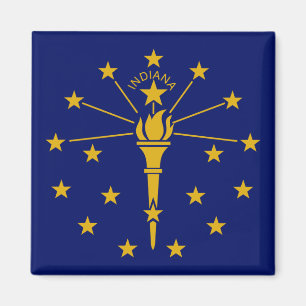Indiana flag & Indiana, USA - Urlaub/Sport Magnet