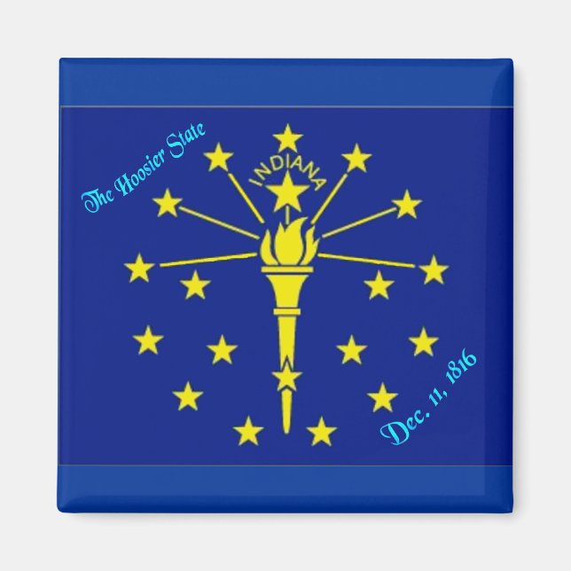 Indiana Flag Magnet (Vorne)