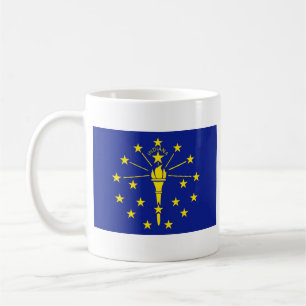 Indiana Flag + Map Tasse