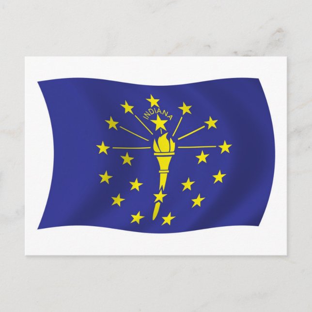Indiana Flag Postcard Postkarte (Vorderseite)