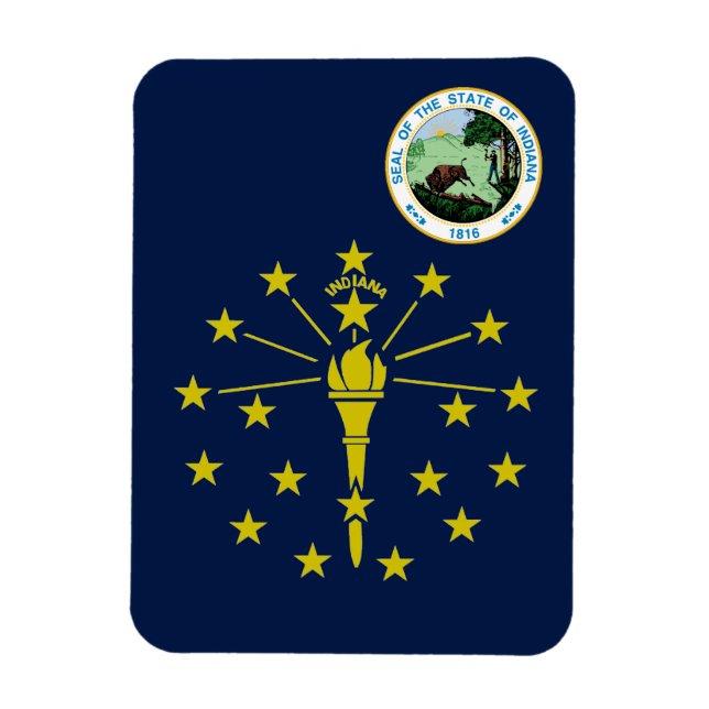 Indiana-Flagge Magnet (Vertikal)