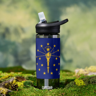 Indiana-Flasche, patriotische Indiana-Flagge Trinkflasche