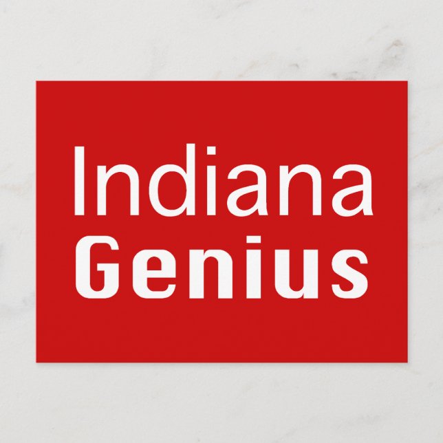 Indiana Genius Geschenke Postkarte (Vorderseite)