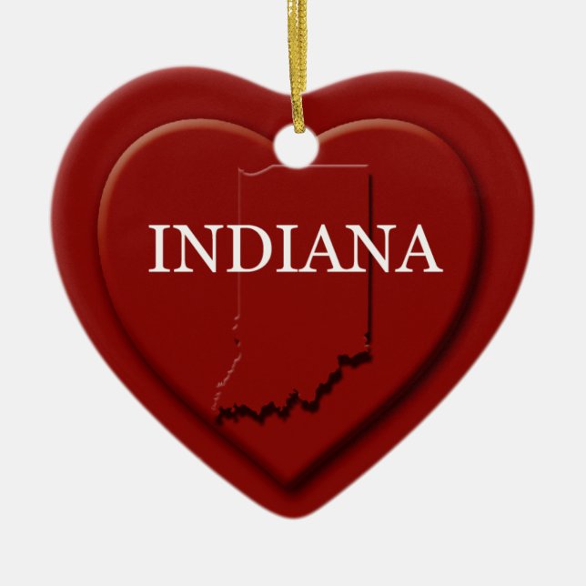 Indiana Herzkarte Weihnachtsschmuck (Vorne)