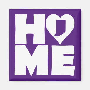 Indiana Home Heart State Fridge Magnet
