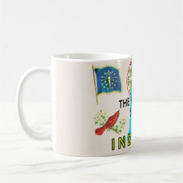 Indiana Hoosier Greeting Postcard Kaffeetasse