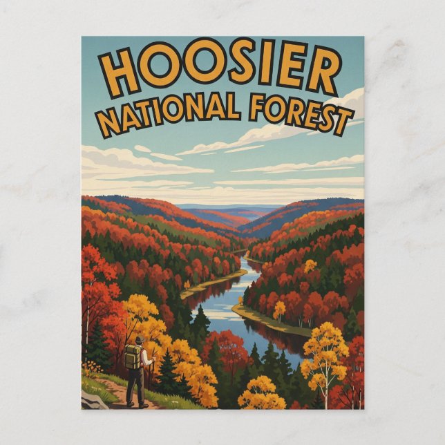 Indiana Hoosier National Forest Travel Postkarte (Vorderseite)